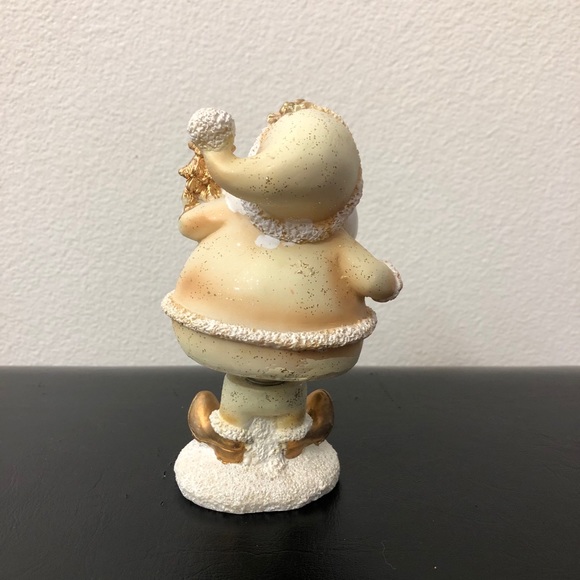 Bobble Santa Decoration With Glitter, Cream Color - Picture 5 of 8
